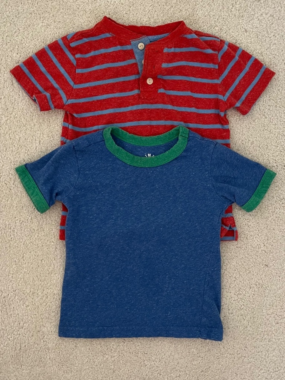 Bundle of Two Short-sleeved Primary Heathered Shirts